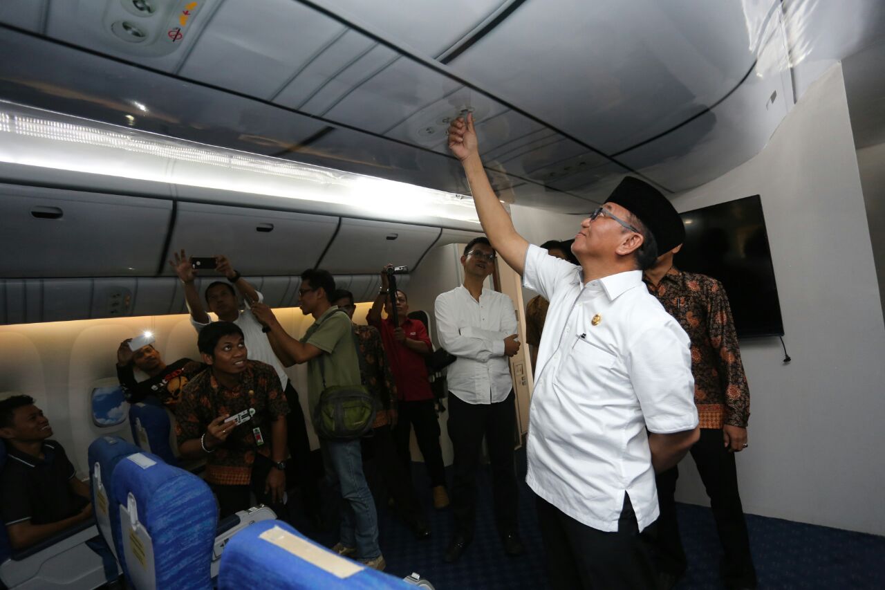 Wagub Tinjau Fasilitas Mock Up Pesawat