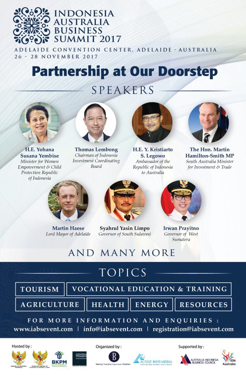 Gubernur Sulsel Pembicara Utama Indonesia 4th Business Summit (IABS) 2017
