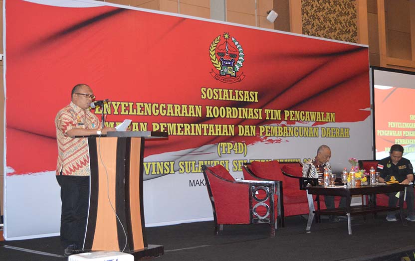 Pj Sekda Buka Sosialisasi Penyelenggaraan Koordinasi TP4D Provinsi Sulawesi Selatan Tahun 2019