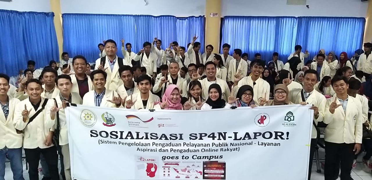 Pemprov Sosialisasikan LAPOR!-SP4N pada Pelepasan KKLP Mahasiswa STMIK Makassar