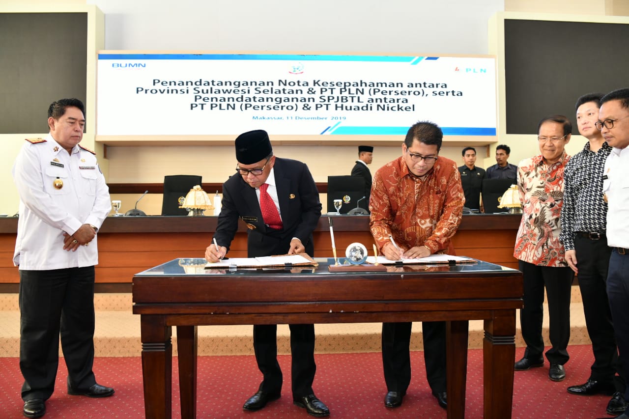 Pemprov MoU dengan PT. PLN dan PT. Huadi Nickel