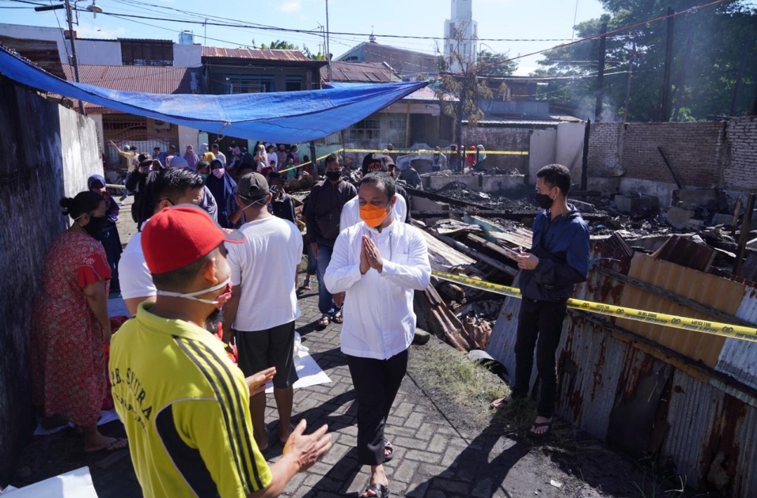 Kunjungi Korban Kebakaran Rappokalling, Wagub Pastikan Mendapatkan Bantuan
