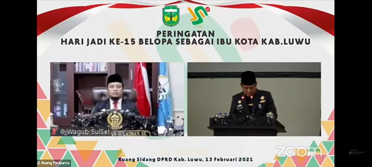 Hari Jadi Kota Belopa ke-15, Wagub: Luwu Masuk Program Strategis Pembangunan Sulsel