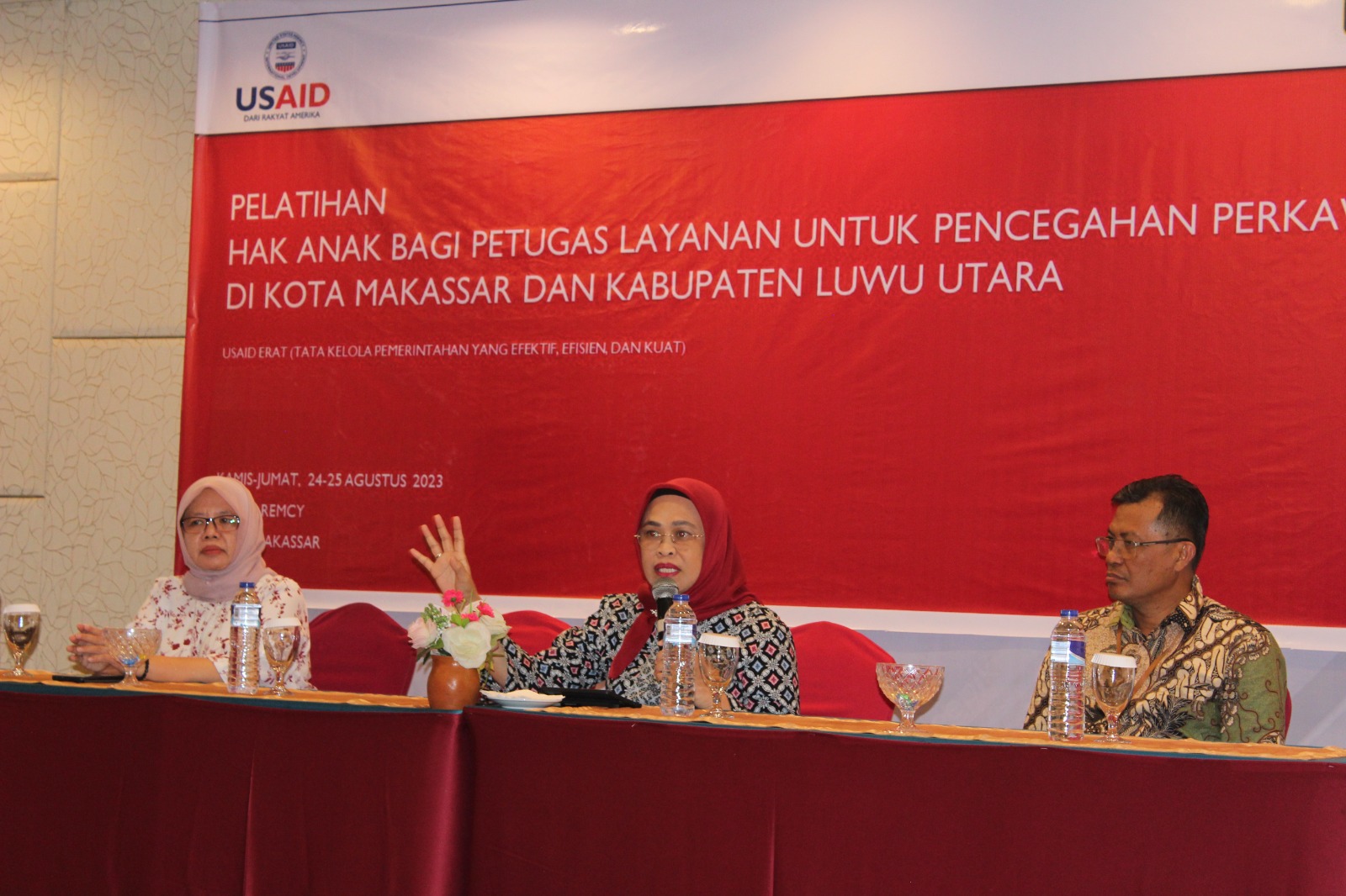 DPPPA Dalduk KB Sulsel - USAID ERAT Gelar Pelatihan Petugas Layanan untuk Cegah Perkawinan Anak