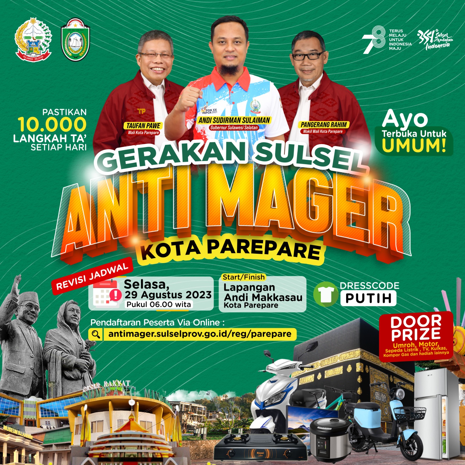 Besok, Ayo Ikuti Jalan Anti Mager Bersama Gubernur Andi Sudirman di Parepare