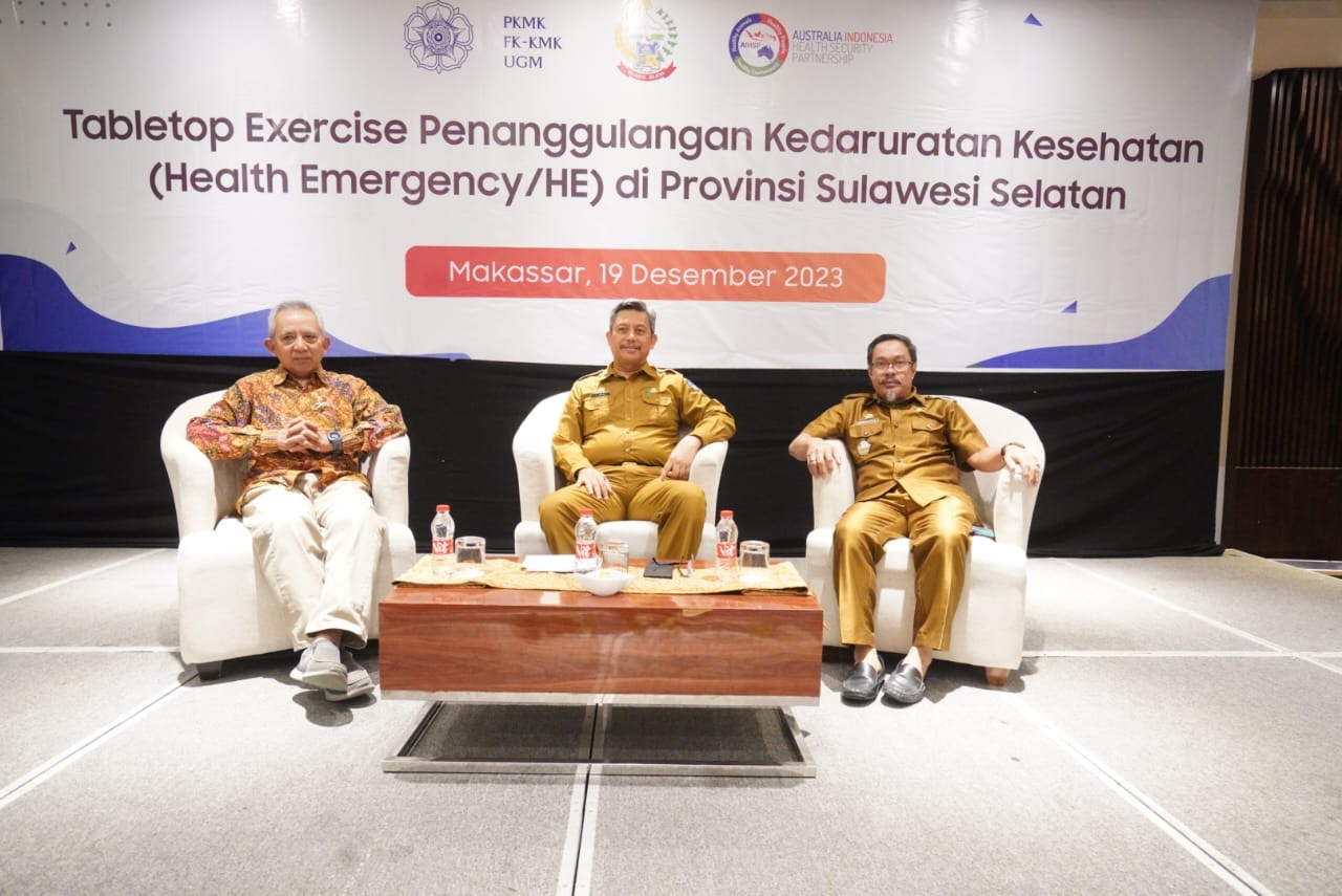 Pj Sekprov Buka Tabletop Exercise Penanggulangan Kedaruratan Kesehatan di Provinsi Sulsel