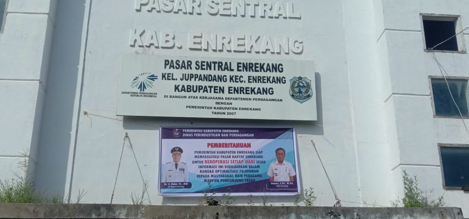 Dulu Senin-Kamis, Kini Pasar Sentral Enrekang Buka Setiap Hari