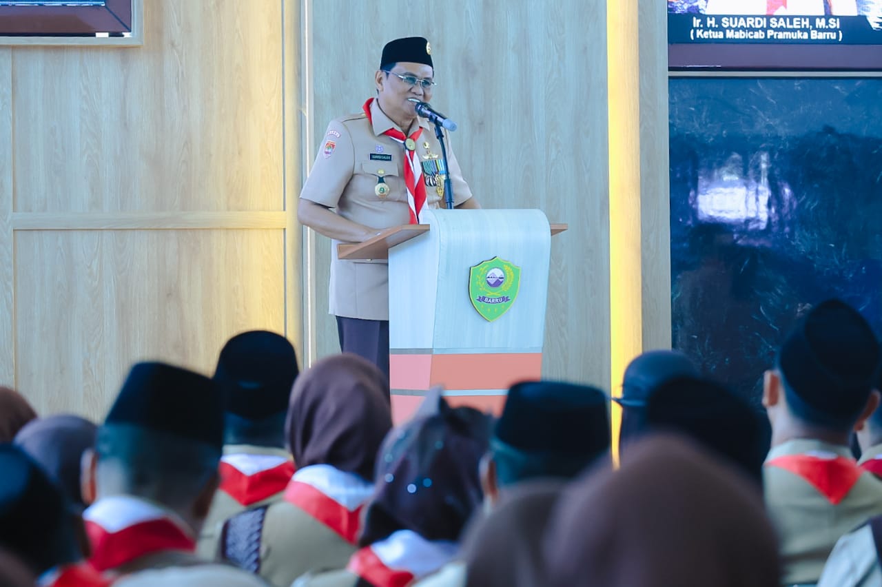 Pelantikan Majelis Pembimbing Pramuka, Suardi Saleh Ajak Tingkatkan Peran Pramuka di Kabupaten Barru