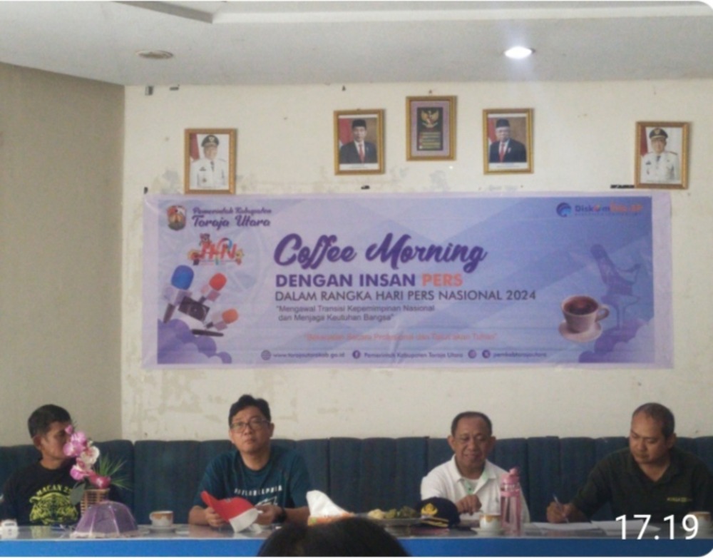 HPN 2024, Diskominfo Toraja Utara Gelar Coffee Morning Bersama Insan Pers