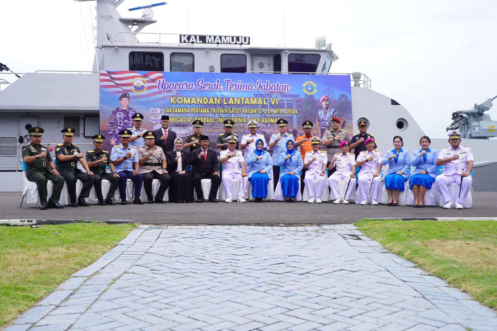 Ketua DPRD Sulsel Hadiri Serah Terima Jabatan Komandan Pangkalan Utama TNI AL VI