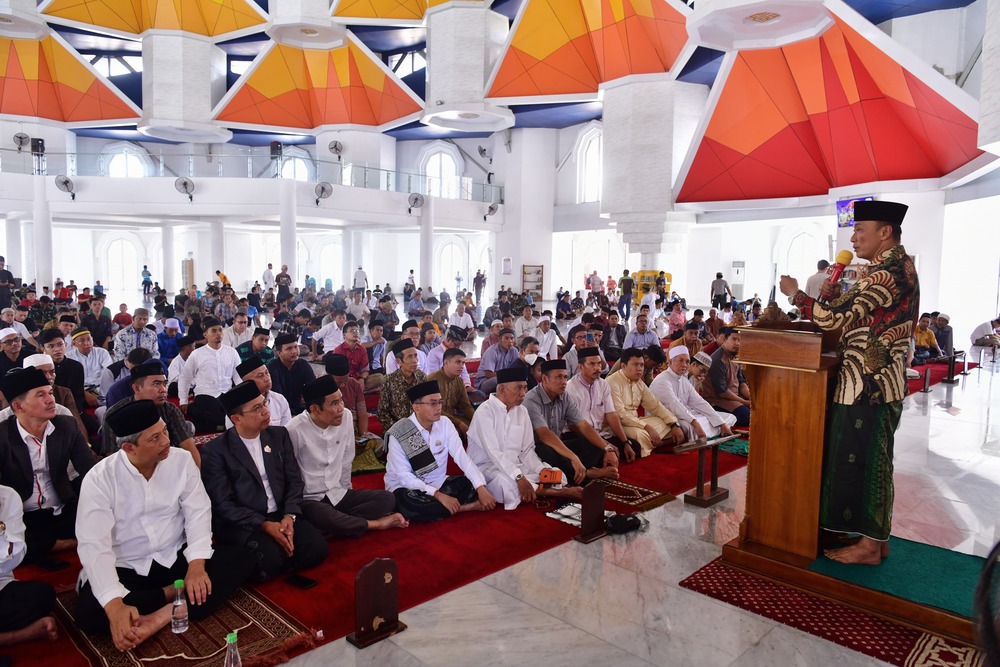 Silaturahmi Prof Zudan di Masjid 99 Kubah, Salat Jumat Perdana dan Ini Pesannya