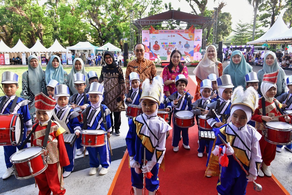 Dihadiri Menteri PPA Bintang Puspayoga, Peringatan Hari Anak Nasional Tingkat Provinsi Sulsel Berlangsung Meriah