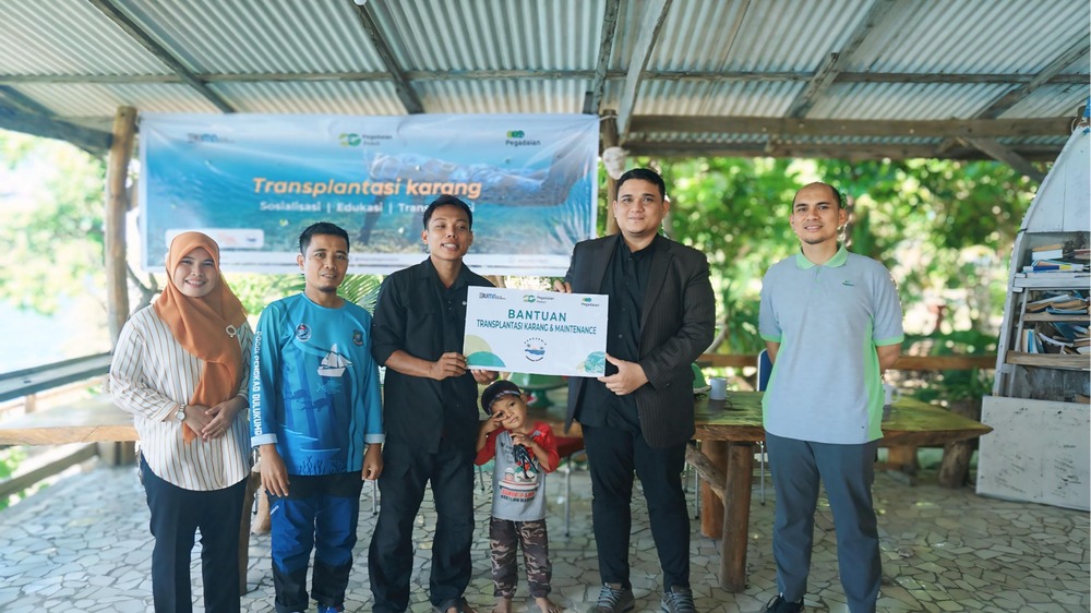 Jelang World Habitat Day, Pegadaian Kanwil Makassar Berikan Bantuan Transplantasi Karang & Maintenance