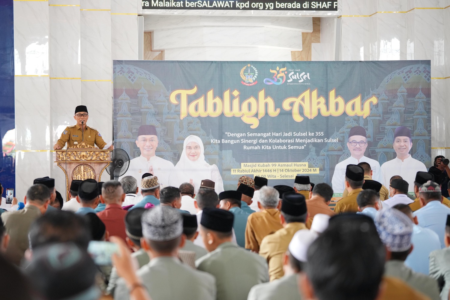 Tabligh Akbar HUT Sulsel, Pj Gubernur Prof Zudan : Mari Kita Jaga Suasana Aman dan Damai