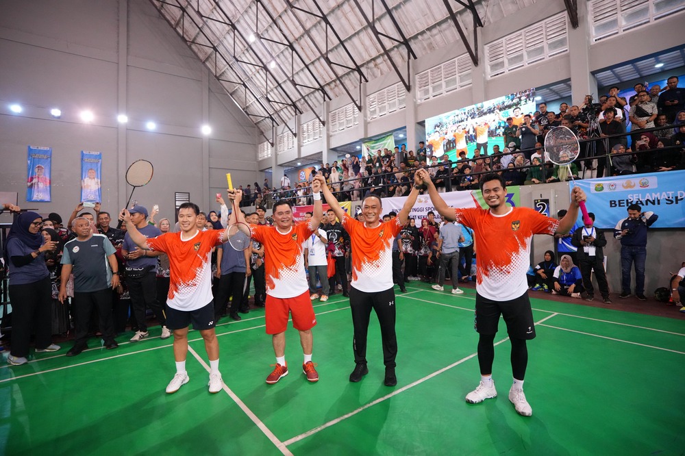 Prof Zudan - Fadil Imran Buka Turnamen Badminton Korpri Cup 2024, Hadirkan Legenda Bulutangkis Indonesia