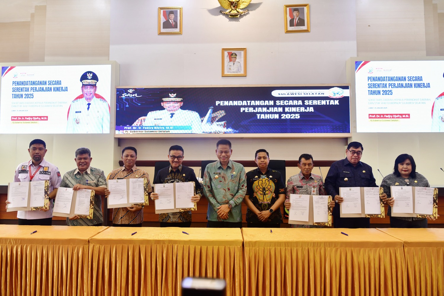 Saksikan Penandatanganan Perjanjian Kinerja OPD Lingkup Pemprov Sulsel, Pj Gubernur Prof Fadjry Djufry Harap Peningkatan Nilai SAKIP