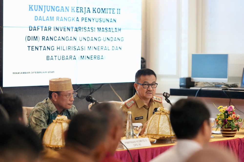 Bahas Hilirisasi Minerba Bersama Komite II DPD RI, Jufri Rahman: Sulsel Miliki Potensi Besar di Sektor Pertambangan