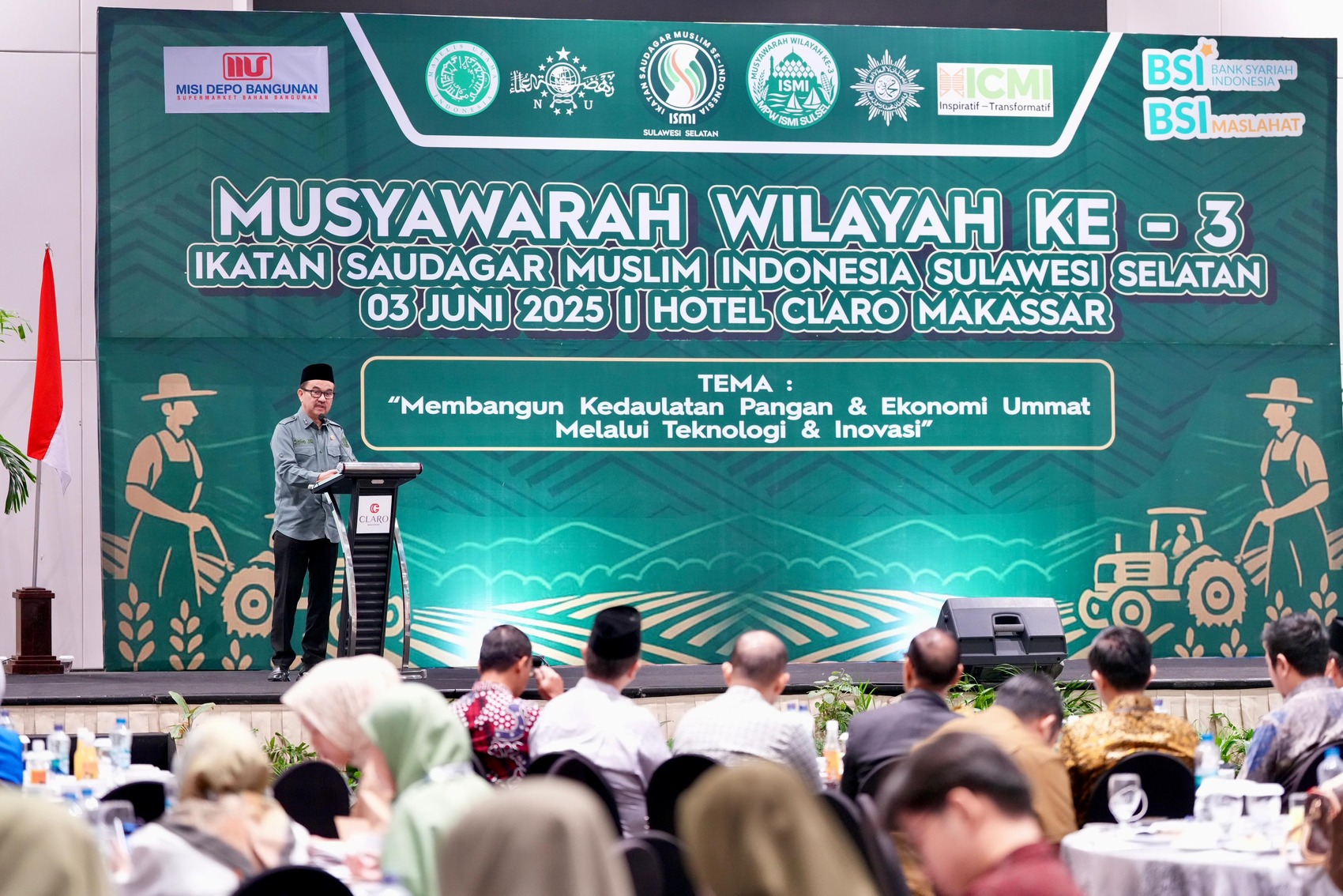 Sekda Sulsel Buka Muswil ke-3 ISMI, Dorong Kedaulatan Pangan Lewat Inovasi