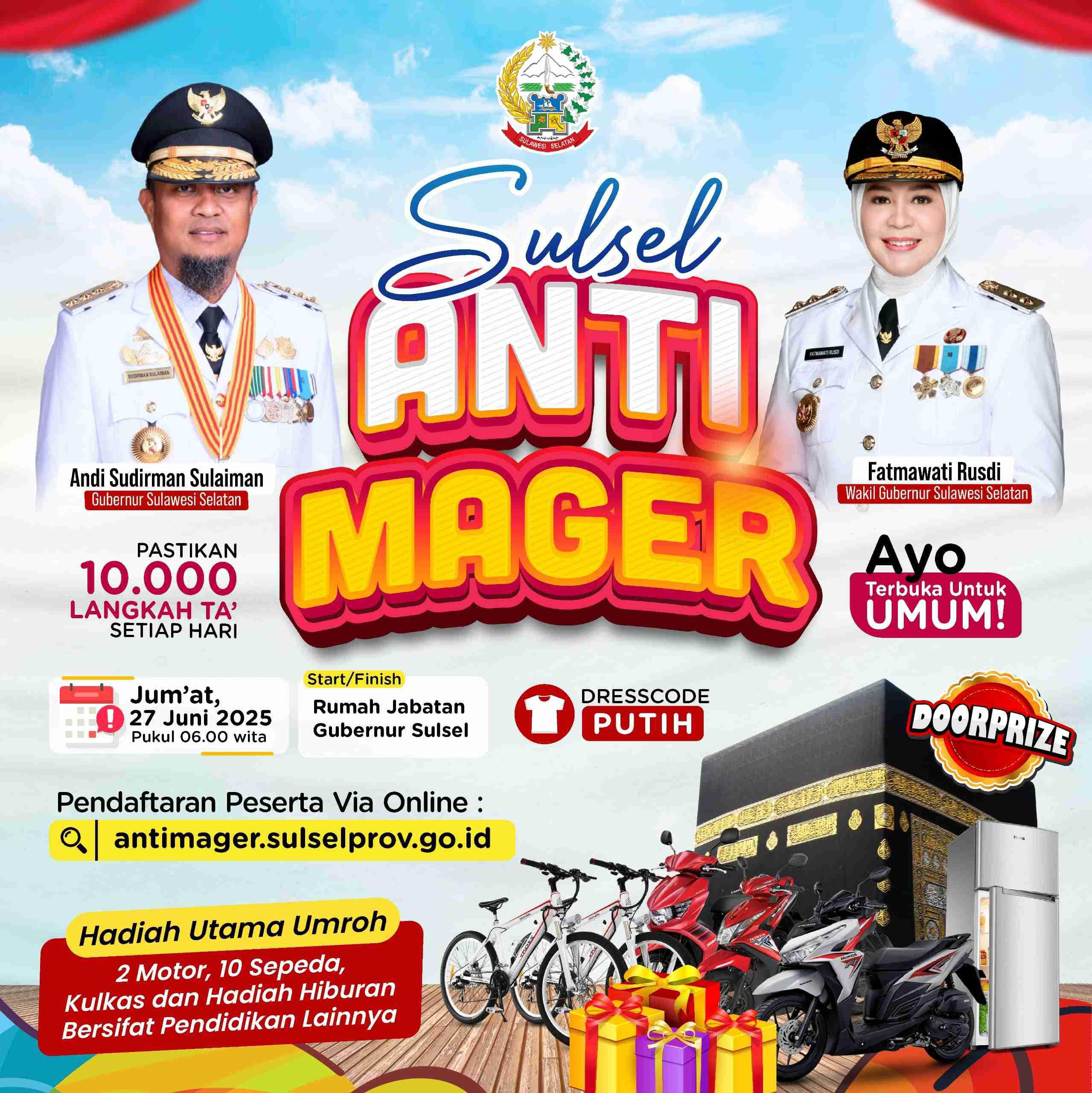 “Pemprov Sulsel Mohon Maaf atas Penutupan Jalan untuk Kegiatan Sulsel Anti Mager Besok” Ini Rutenya