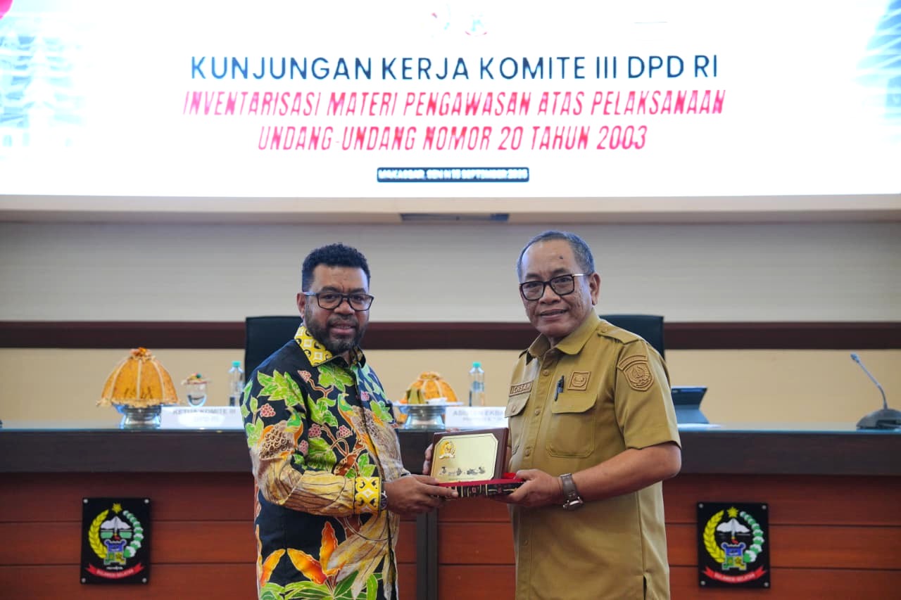 Komite III DPD RI Apresiasi Pemprov Sulsel dalam Proses Penerimaan Siswa Baru