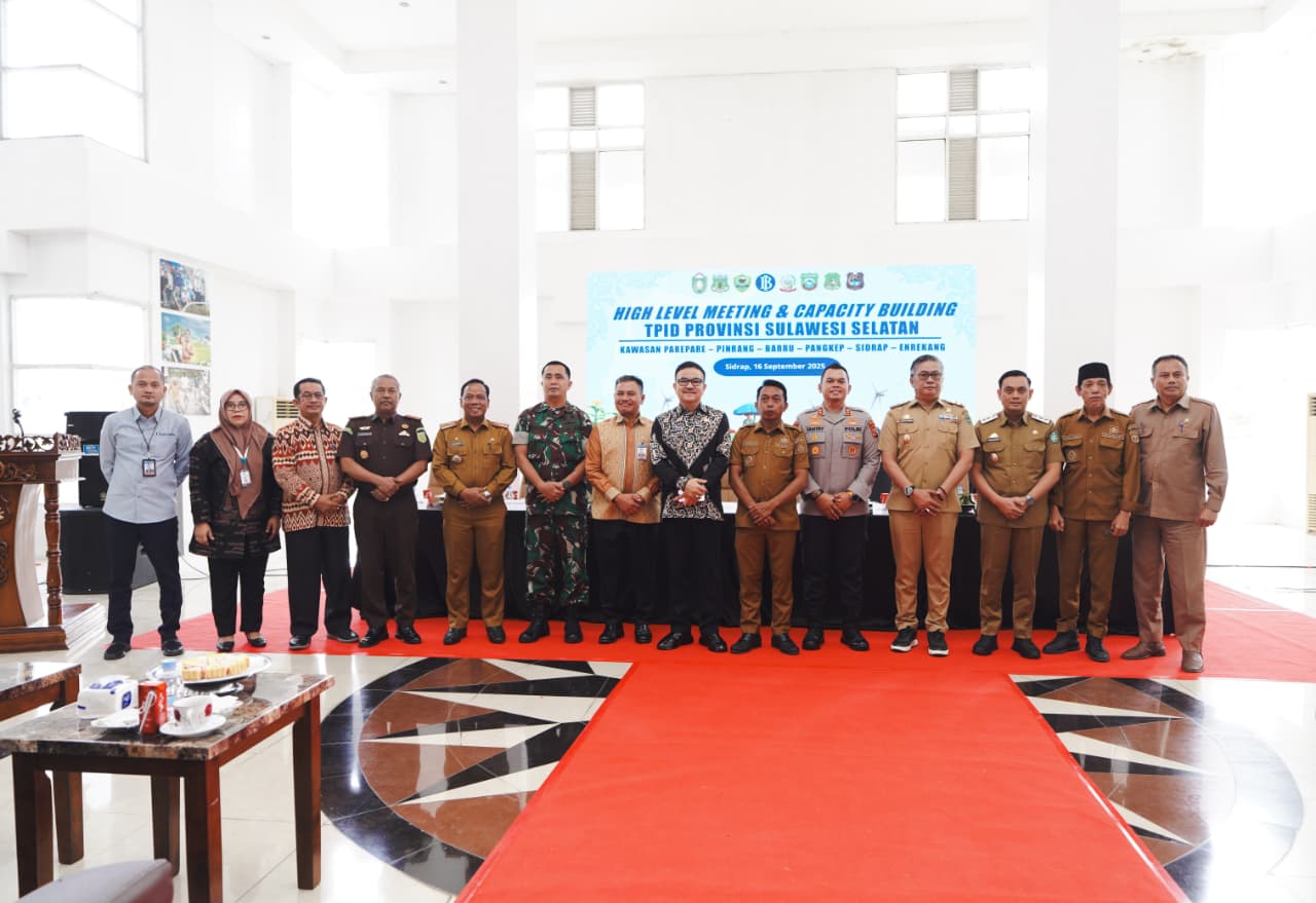 Sekda Sulsel Pimpin HLM TPID Zona 3 di Sidrap Bahas Strategi Pengendalian Inflasi