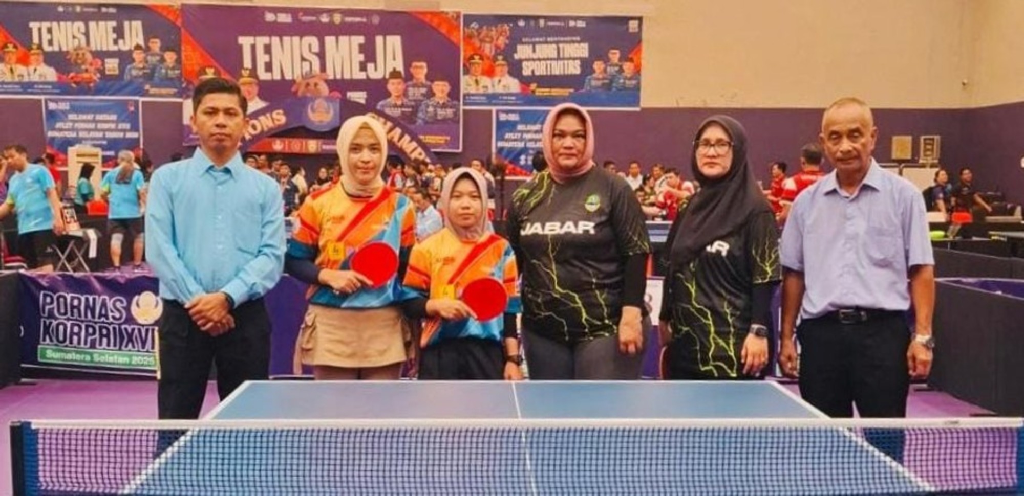 Ganda Putri Sulsel Tumbangkan Jawa Barat, Lolos ke Semifinal Pornas Korpri XVII Palembang
