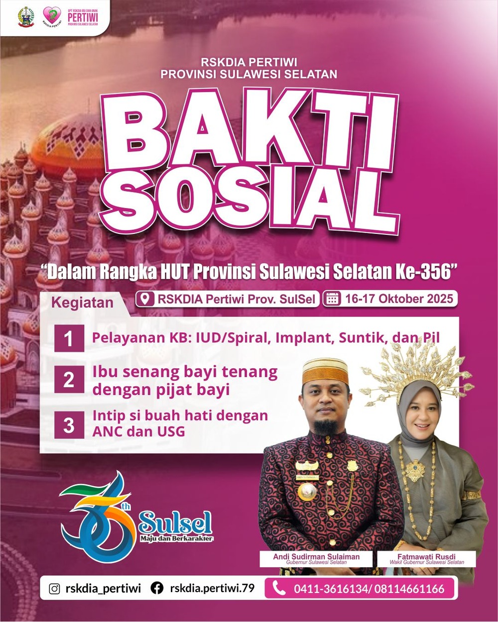 RSKDIA Pertiwi Gelar Bakti Sosial HUT Sulsel, Ibu dan Bayi Dapat Perhatian Spesial