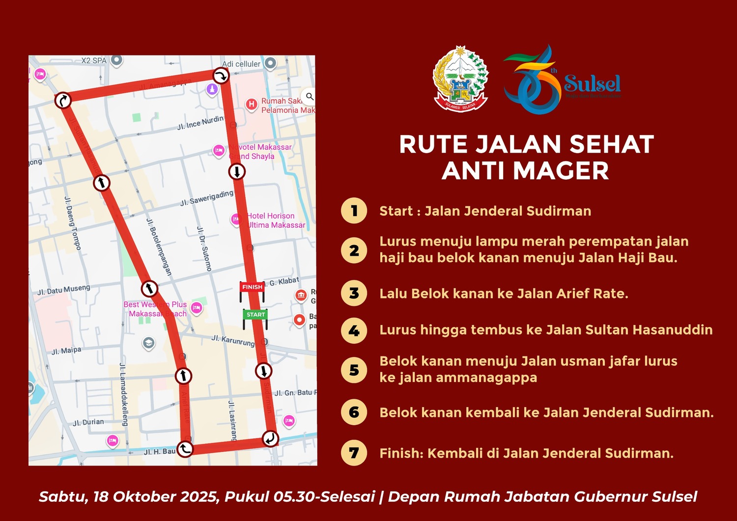 Pemprov Sulsel Gelar Jalan Sehat Anti Mager dan Karnaval Budaya, Meriahkan Peringatan 356 Tahun Sulsel