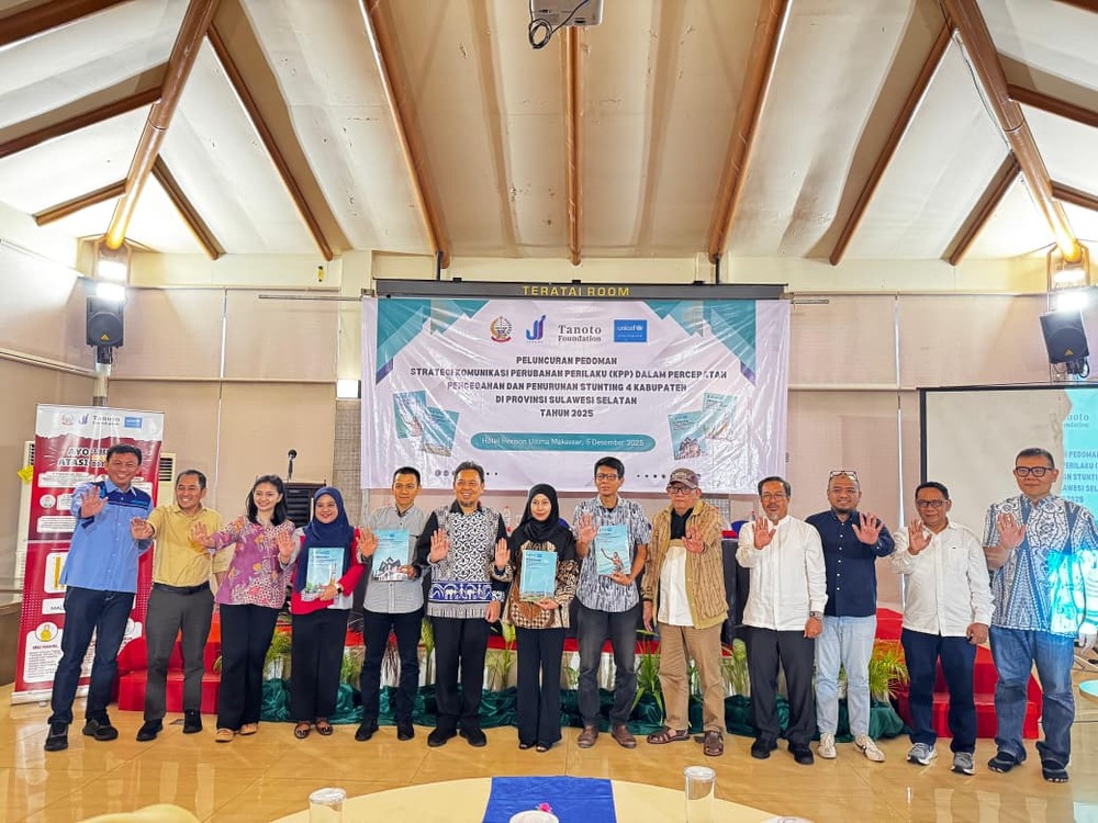 Pemprov Sulsel, UNICEF, Jenewa Institute Luncurkan Pedoman Strakom Percepatan Pencegahan Stunting untuk Empat Kabupaten