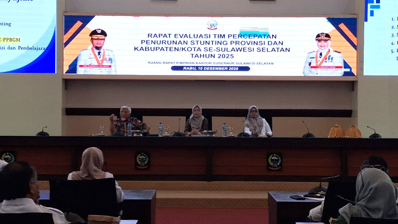 Perkuat Gerakan Percepatan Penurunan Stunting, DP3A DALDUK KB Sulsel Gelar Rapat Evaluasi