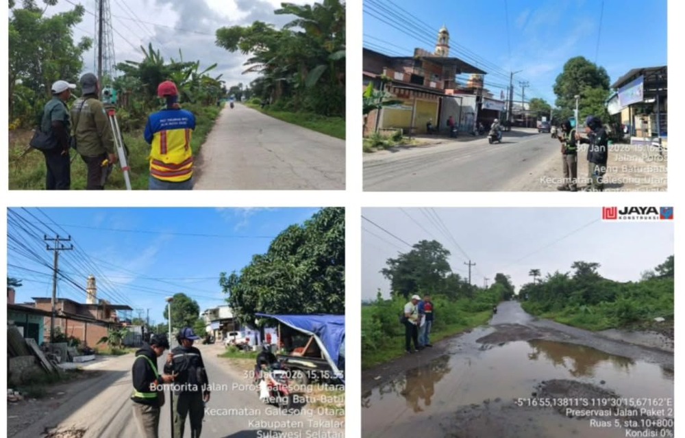 Gubernur Andi Sudirman Pantau Pengukuran Topografi MYC Paket 2 Ruas Jalan Galesong, Minta Kerjasama Masyarakat