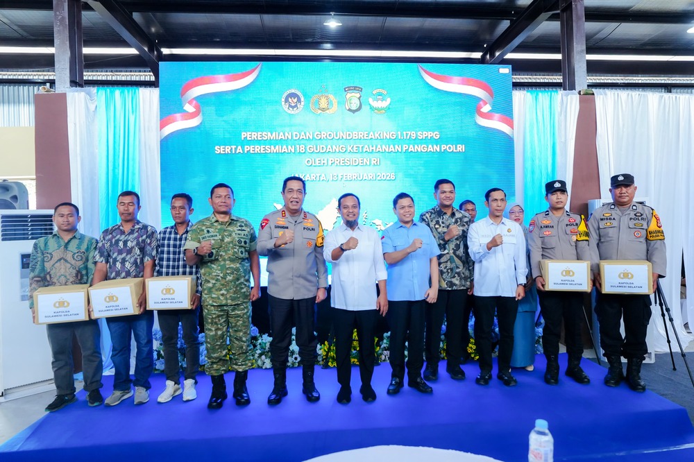Presiden RI Resmikan 1.179 SPPG, Gubernur Sulsel Apresiasi Kontribusi Polri Bantu Ketahanan Pangan Rakyat