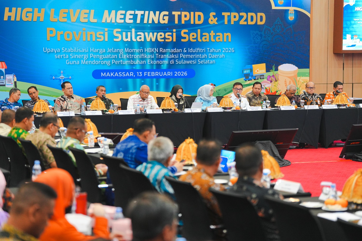 Sekda Sulsel Memandu HLM TPID dan TP2DD, Perkuat Koordinasi Jelang Ramadan–Idulfitri 2026