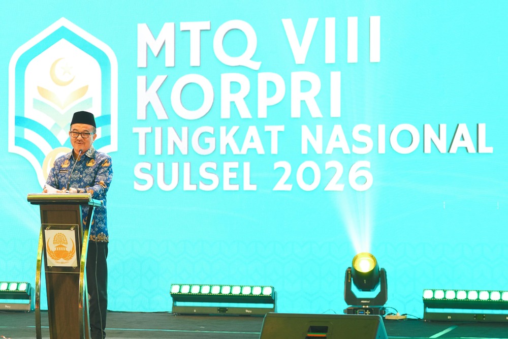 Sekda Sulsel Hadiri Launching MTQ VIII KORPRI Nasional 2026 di Makassar