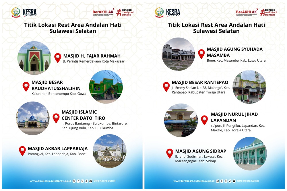 Sambut Mudik Lebaran 2026, Pemprov Sulsel Siapkan Rest Area “Andalan Hati” di Jalur Strategis