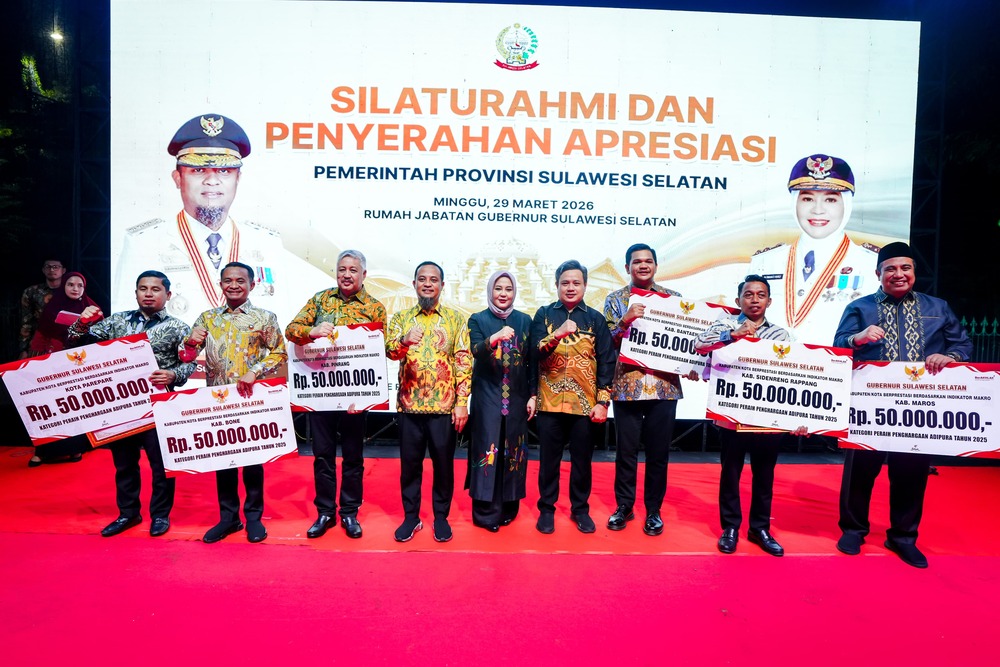 Pemprov Sulsel Apresiasi Kepala Daerah Berprestasi dalam Silaturahmi Kebersamaan