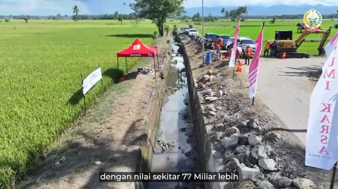 Dimulai dari Soppeng, Gubernur Sulsel Groundbreaking Program MYP Rehabilitasi Daerah Irigasi