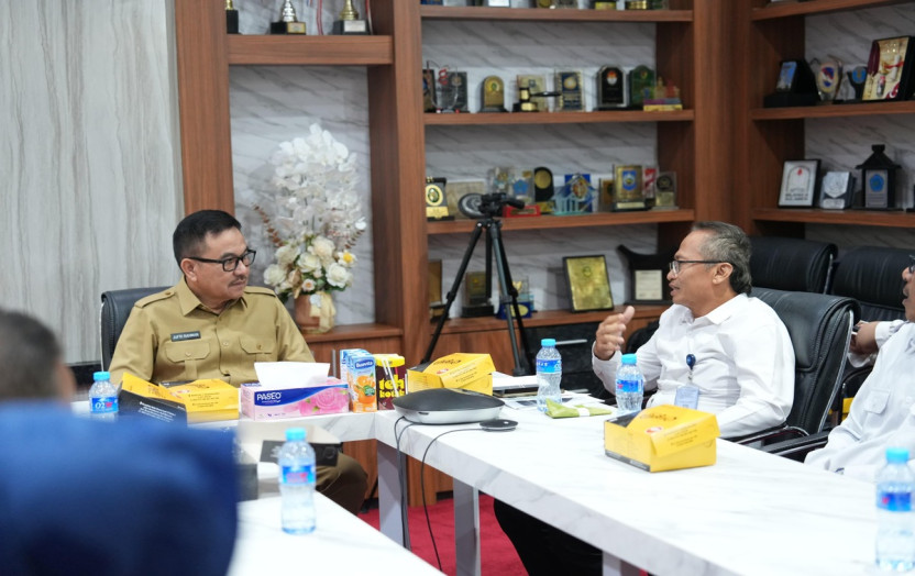 Temui Sekda Sulsel Jufri Rahman, Kepsta RRI Makassar Laporkan Makassar Tuan Rumah PTQ Tingkat Nasional