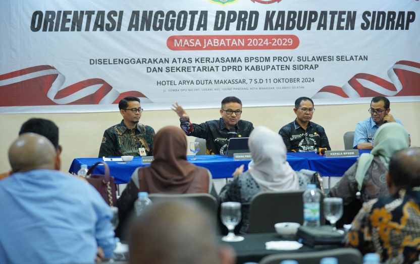 Orientasi Anggota DPRD Sidrap, Jufri Rahman Ingatkan Tanggungjawab Bela Kepentingan Rakyat 