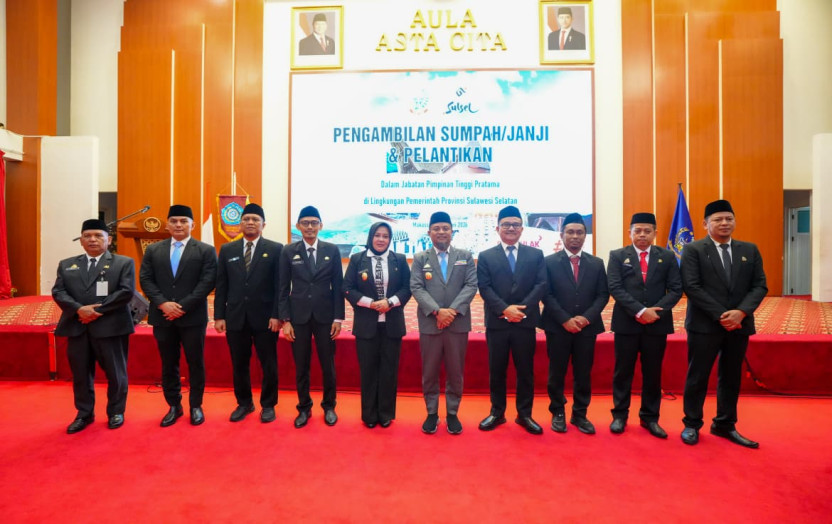 Terapkan Manajemen Talenta Perkuat Birokrasi, Gubernur Sulsel Lantik 7 Pejabat Eselon II