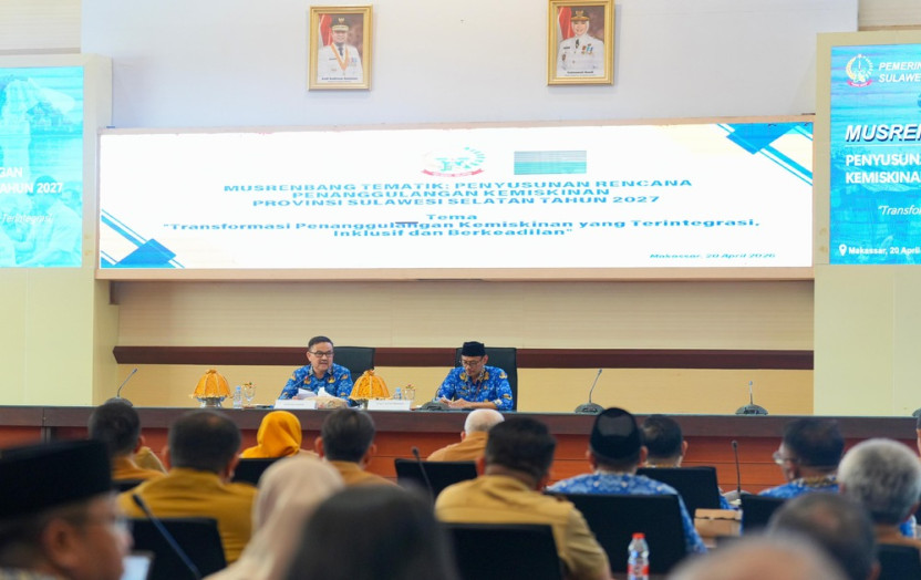 Sekda Sulsel Buka Musrenbang Penanggulangan Kemiskinan 2027, Perkuat Intervensi Terintegrasi dan Tepat Sasaran
