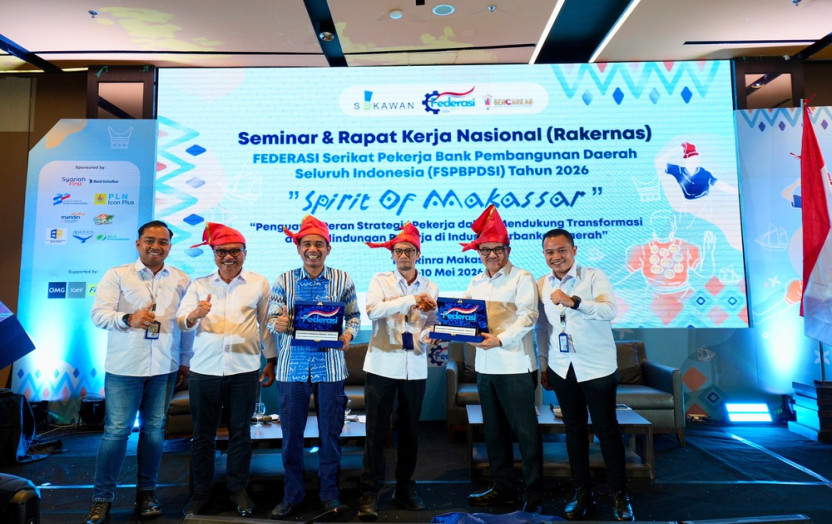 Sekda Sulsel Hadiri Rakernas FSP BPD SI, Pemprov Sulsel Dorong Keseimbangan Bisnis Perbankan dan Kesejahteraan Pekerja
